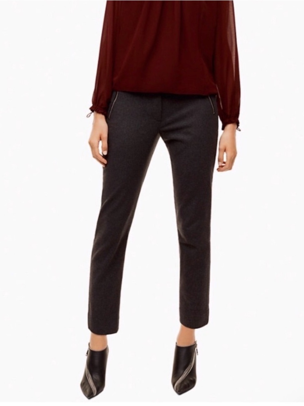 NWT Aritzia Wilfred Gimont Pant – Heather Charcoal – Size 4